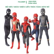 Bộ hoá trang người nhện Spider Man kèm mũ trùm, chất thun co dãn