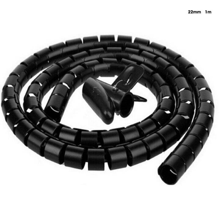 Cable Holder Organizer, 22mm Flexible Spiral Tube Wire Management Cord ...