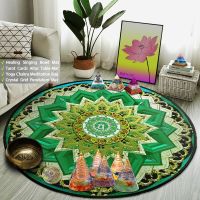 7 Colors Seven Chakra Round Rug For Yoga Room Buddhist Meditation Mat Spiritual Energy Crystal Healing Altar Tarot Table Pads Yoga Mats