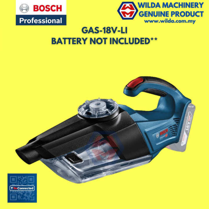 BOSCH GAS 18V1 Cordless Vacuum / Vaccum Cleaner (Solo) 0 601 9C6 2LO WILDA MACHINERY Lazada