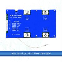 16S 48V 300A BMS Lithium Battery Protection Board Same Port with Equalization Temperature Control (85V Withstand Voltage) for Electric Vehicle Tricycle UPS