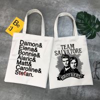 【ACD】   The Vampire Diaries Chronicles Vampicas Hip Hop HipsterCartoon Print Shopping Bags Girls Fashion Casual Pacakge Hand Bag