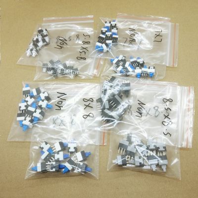 40PCS 5.8x5.8 7x7 8x8 8.5x8.5mm Self Locking Non Locking Push Tactile Power Micro Switch Kit 6 Pin Button Switches Each 5pcs