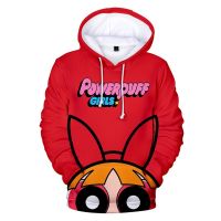 Sudadera con capucha Kawaii p-powerpuffs para niñas, sudaderas con capucha 3D, Tops con capucha de manga larga, Sudadera con capucha de Anime con estampado de dibujos animados en 3D Harajujku