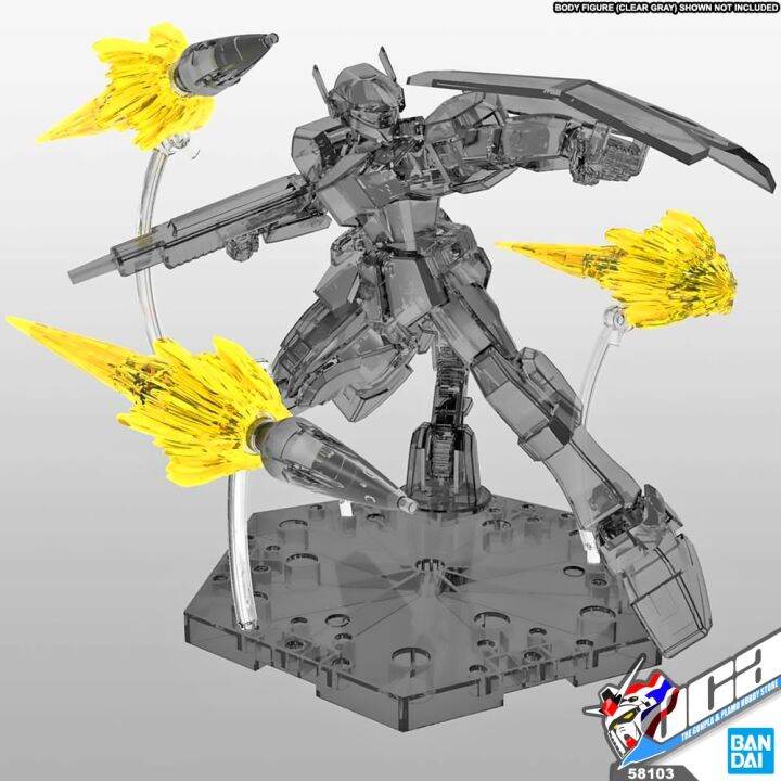 bandai-figure-rise-jet-effect-clear-yellow-figure-rise-ฐาน-ขาตั้ง-กันดั้ม-กันพลา-พลาโม-vca-gundam