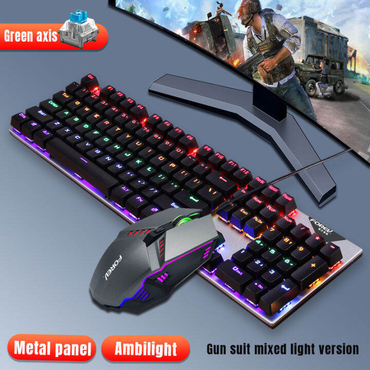 Forev Fv Q Real Mechanical Gaming Keyboard And Mouse Combo Led