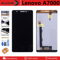 จอแอลซีดีพร้อมกรอบสำหรับ หน้าจอLenovo A7000 A7000-a หน้าจอสมบูรณ์ที่ดิจิไทเซอร์จอแสดงผล LCD หน้าจอแบบสัมผัส5.5นิ้ว