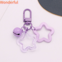 ?【Lowest price】Wonderful จี้อะคริลิคแขวนพวงกุญแจอุปกรณ์เสริมกระดิ่งเคลือบเงา