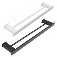 Durable Towel Bar Aluminum Alloy Towel Hanger Smooth Surface Nordic Style Wall-Mounted Towel Storage Rack Towel-Hanging