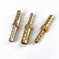 ஐ卍♟ Brass Barbed Pipe Fitting 2 Way Straight Reducer Coupler Connector 4/5/6/8/10/12/14/16mm Hose Barb