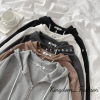 Kingdom_Fashion เสื้อฮู้ด เสื้อแขนยาวอบอุ่น หลวมและสบาย สไตล์ สบายๆ นุ่มนวล น่ารัก WWY2390UYB 38Z230918