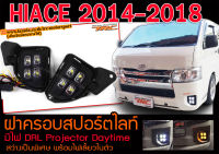 HIACE 2014-2018 ฝาครอบสปอร์ตไลท์ เดย์ไลท์ DRL Projector Daytime งานนำเข้าพร้อมส่ง