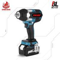 ONEVAN 1800N.M Torque Brushless Electric Impact Wrench With 588VF Battery 1/2" Cordless Wrench Power Tool For Makita 18V Battery