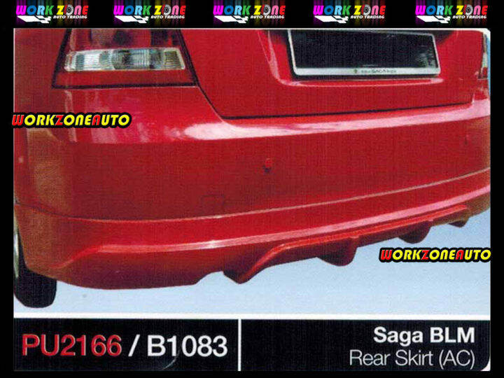 B1083 Proton Saga BLM Fiber Rear Skirt (AC) Body kit Bodykit Lazada