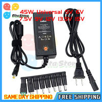 45W Universal 5V 6V 7.5V 9V 12V 13.5V 15V AC DC Adapter Power Supply for Household Eletronics LCD LED Strip Light Router HUB Spe