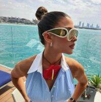 Sunglasses For Woman Super Big Frame One-Piece Toad Glasses Party Future Tech Glasses Sunglasses For Men Luxury 2023