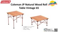 Coleman JP Natural Wood Roll Table Vintage 65