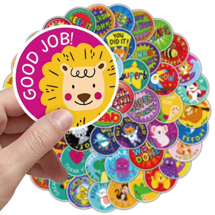 muya-50pcs-reward-stickers-for-kids-cute-waterproof-vinyl-stickers-for-student