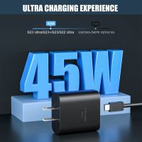 Original PD 45W Super Fast Charger สำหรับ Samsung Galaxy S22 S23 Ultra หมายเหตุ10 5G 20 USB Type C Fast ชาร์จศัพท์ Charger