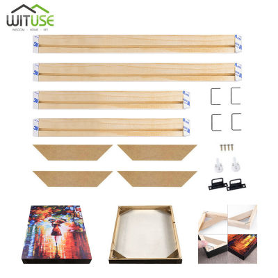 Natural Wood Wall Photo Frame Bar For Canvas Frame Kit Oil DIY Wood Large Size Diamond Painting Art Factory Provide picture deco