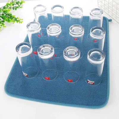 Table Dish Dryer Dish Dryer In The Cabinet Drying Mats Honeycomb and Rhombus Colored Table Placemats Table Mats Coasters