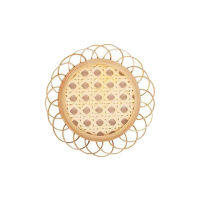 Woven Lace Coaster Retro Rattan Cup Mat Placemat Country style Tableware Decoration