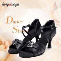 hot【DT】 Ballroom Latin Shoes Pole Tango Heel Adjustable 5/7cm heels