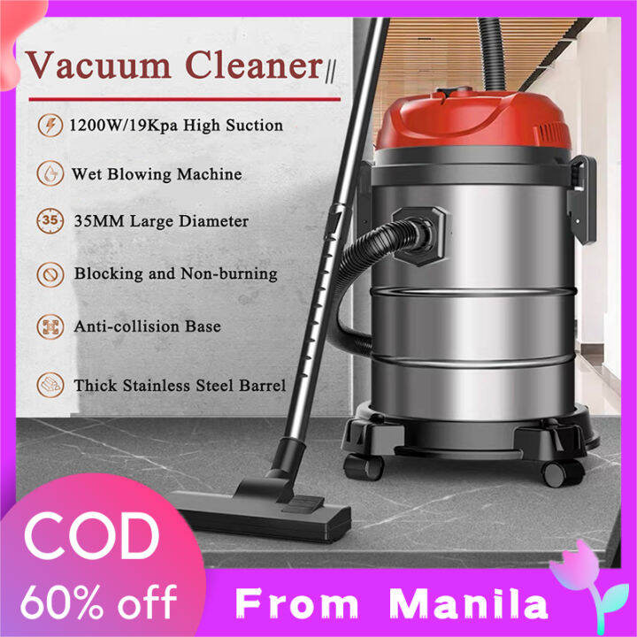 Household Vacuum Cleaner 15L Stainless Steel Tank Wet Dry Vacuums 2 in ...