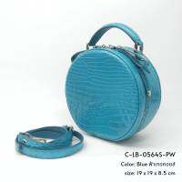 Prang Crocodile Leather Top Handle Bag Handbag กระเป๋าถือสตรี กระเป๋าผู้หญิง หนังจระเข้ C-LB-0564S-PW