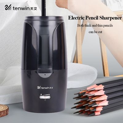 Tenwin Electric Pencil Sharpener Automatic Mechanical Pencil Sharpener Thick/Fine Nib/Tip Adjustable Student Sketch Drawing 8028