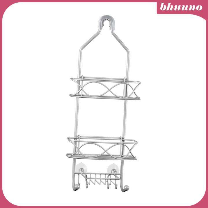 bhuuno Shower Rack over The Shower Head with Hooks Bath Shower Shelves