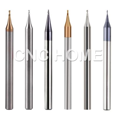 1pc hrc60 ทังสเตนคาร์ไบด์ End Mill 2 ขลุ่ย Micro Ball จมูก Endmills 0.2-0.9mm fresas CNC Router Bits เครื่องตัดอลูมิเนียมมิลลิ่ง