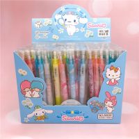 Sanrio Cawaii Cinnamoroll ปากกาเจลลบได้ Hello Kitty 12/144ชิ้นเครื่องเขียนอุปกรณ์การเรียนแห้งเร็วขายส่ง
