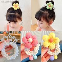 ▧▬ 10Pcs/Lot Fashion Children 39;s Pearl Crown Hair Rope Girl Sweet Bow Flower Rubber Band Scrunchies Headwear Accessories Party Gift