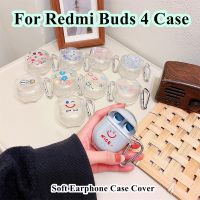 READY STOCK!  For Redmi Buds 4 Case Transparent chromatic love heart for Redmi Buds 4 Casing Soft Earphone Case Cover