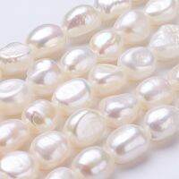 1Strand  Natural Cultured Freshwater Pearl Beads Strands Nuggets PapayaWhip 12~13x10~11x7~9mm Hole: 0.5mm about 28pcs/strand 14.17 inch(36cm)