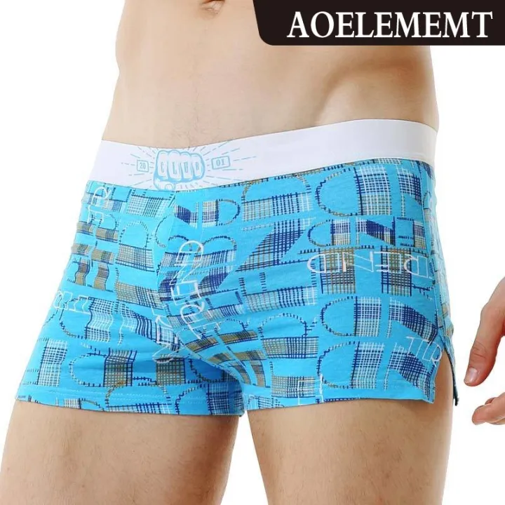 AOELEMENT Men's Boxers Breathable Underpants Cotton Sexy Sports Trend ...