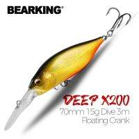 BEARKING 70มิลลิเมตร15กรัมดำน้ำ3เมตรแม่เหล็กน้ำหนักระบบใหม่เหยื่อตกปลาสร้อยหมุนโมโหคุณภาพตกปลารอกตะขอสำหรับตกปลา