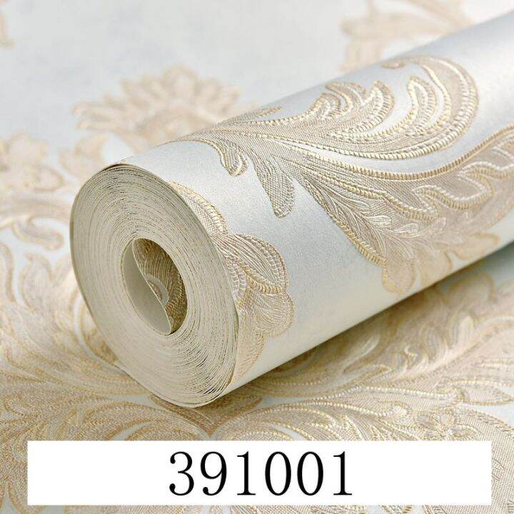 noenname-nuil-ง่ายแผ่นรองจานข้าวสไตล์ยุโรปวอลล์เปเปอร์ตกแต่งบ้านลาย-damask-3d-ม้วนวอลล์เปเปอร์สำหรับห้องนอนห้องนั่งเล่น