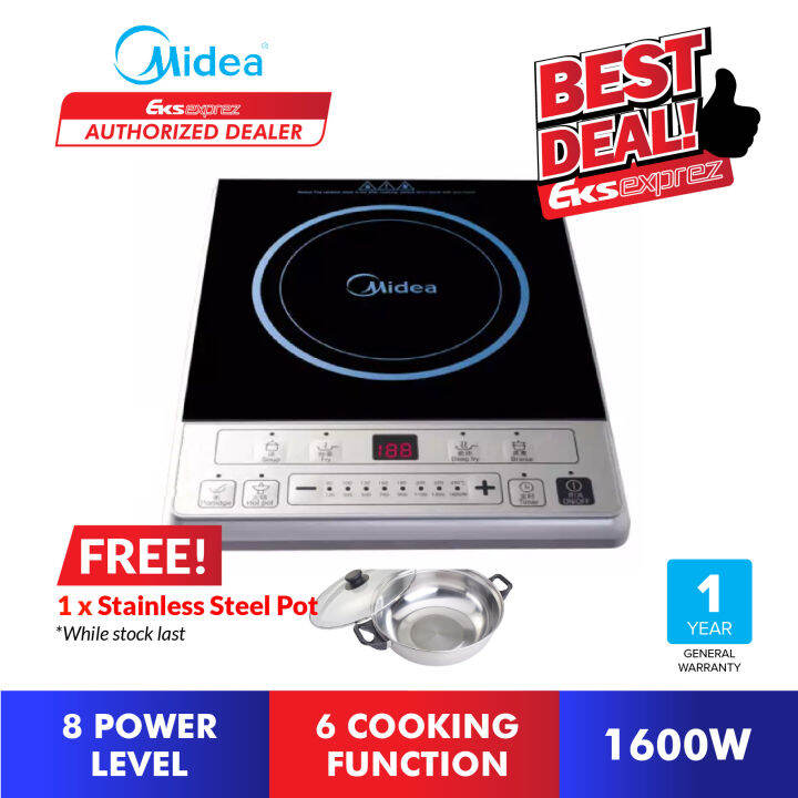 Midea C16SKY1613 1600W Soft Touch Control Induction Cooker Lazada