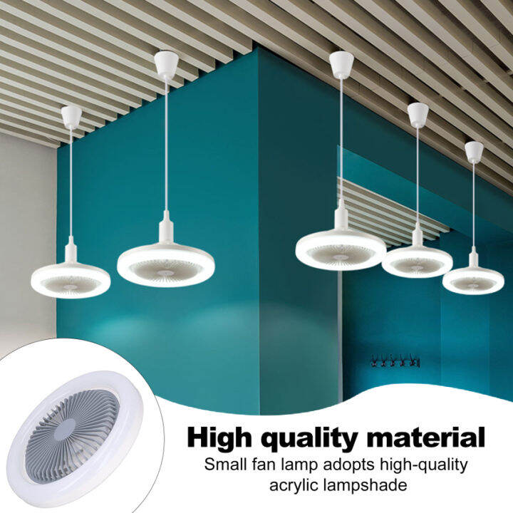 Semi Flush Mount Small Mini Ceiling Fan with Lights and Remote Control