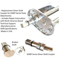 ][[ Pasta Attachment Shear Shaft Coupler Drive Shear Shaft Replacement Suitable For Kitchenaid Pasta Attachments KSMP Series