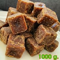 น้ำอ้อยก้อน น้ำอ้อยอัดก้อน สูตรโบราณ งบน้ำอ้อย น้ำตาลอ้อย 1000 กรัม Brown Cane Sugar Cube Local Made