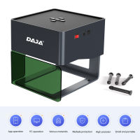 DAJA DJ6 Laser Engraver DIY Marking Portable Engraving Machine for DIY Handcraft Logo Mark Printer 80x80mm Carving Area with 4PCS Raised Columns Support Wireless Mobile Connection Wood Ceramics Kraft Papers Leathers Plastic Bamboos Painted Metal