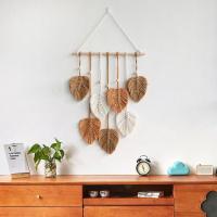 Leaf Design Tapestry Woven Wall Hanging Tapestry Leaf Tapestry Bohemian Style Tapestry Tassel Woven Tapestry