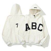 2023 NEWPLus SizeFOG FEAR OF GOD ซีซั่น7สายหลัก High Street ABC Flocking พิมพ์เสื้อฮู้ดแขนยาวหลวม