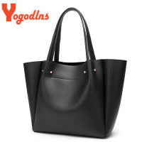 Yogodlns Fashion Black Tote Bag Female Large Capacity Shoulder Bag Portable Commuter Handbag Travel Lady Purse Top-handle Bags