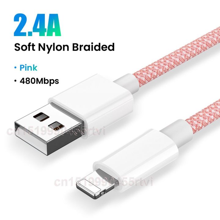 2-4a-usb-fast-charging-cable-for-iphone-14-13-12-11-pro-max-xs-6s-7-8-nylon-braided-mobile-phone-charger-cord-data-cable-wire-wall-chargers