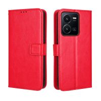 เคสกระเป๋าสตางค์สำหรับ VIVO Y22ฝาปิด PU หนังกลับที่จับแบบตั้งเคสแบบพับปิดได้