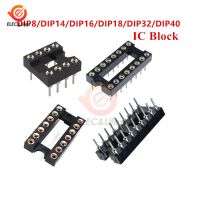 ❄ 10Pcs/lot 40P 32P 28P 18P 16P 14P 8P IC Block Holder DIP8 DIP14 DIP16 DIP-8 DIP-40 DIP-32 DIP-28 IC Socket Adapter Connector